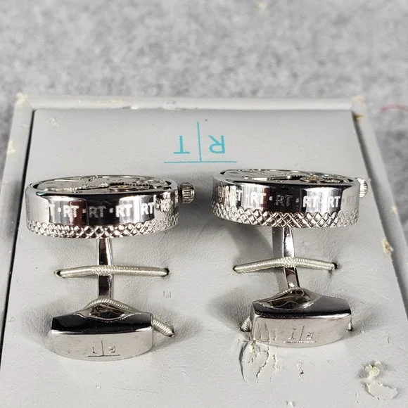 Tateossian London Mechanical‎ Cufflinks Sterling Silver Watch Movement Steampunk
